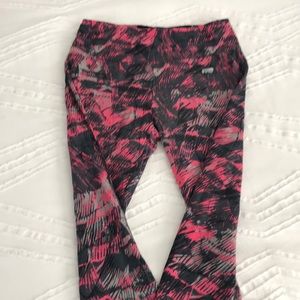 Pink and grey print Marika legging. Sz M